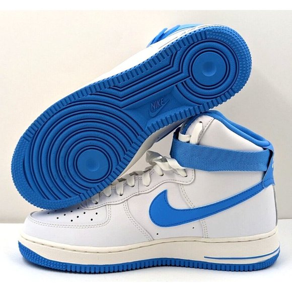 Nike Air Force 1 High OG QS White University Blue Sail DX3805-100 WMNS 12/M 10.5